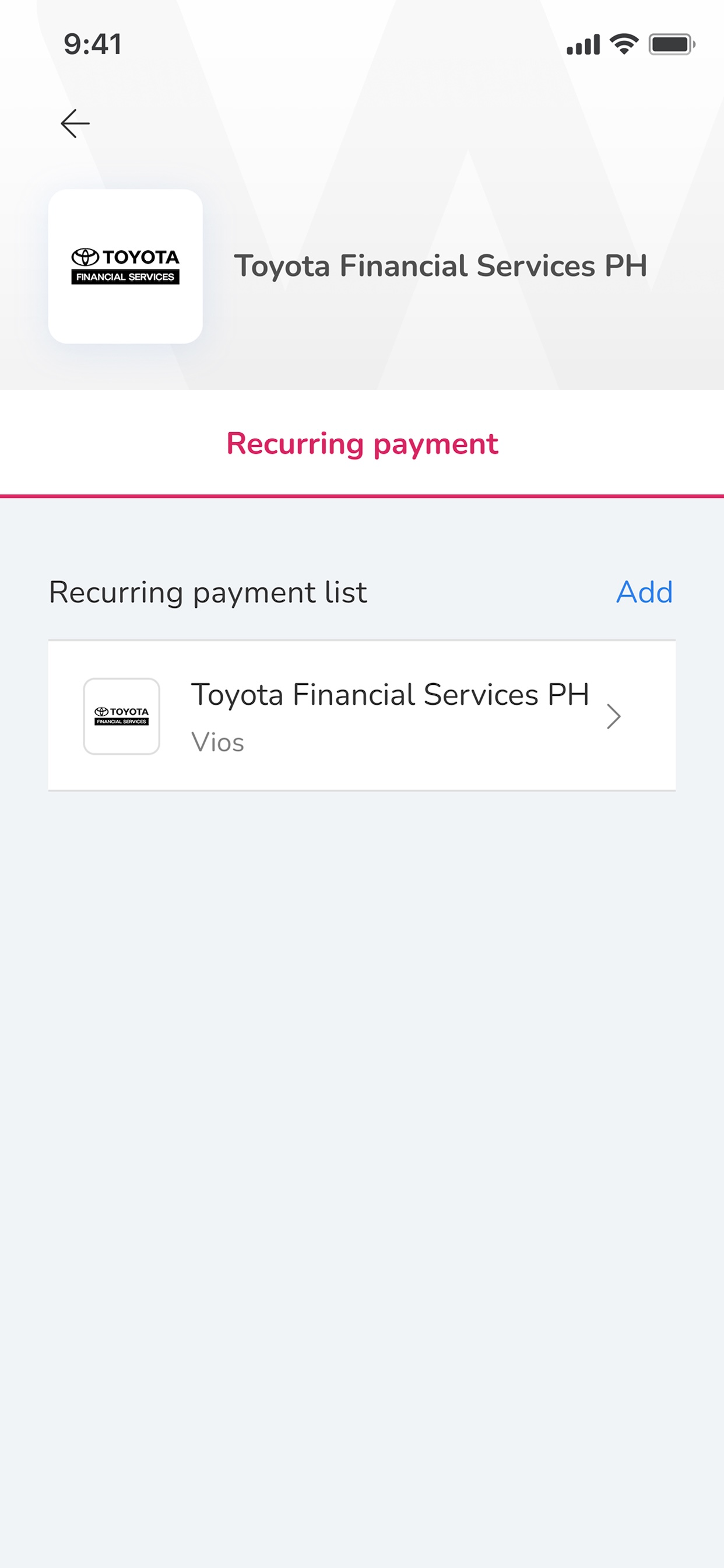myTOYOTA Wallet