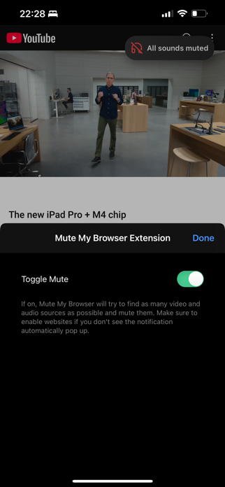 Mute My Browser Screenshot 1 of 2