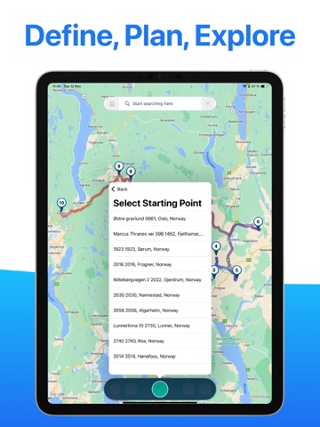 RouteXpert Planner iPad screenshot