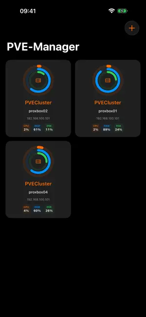 PVE-Manager screenshot 1