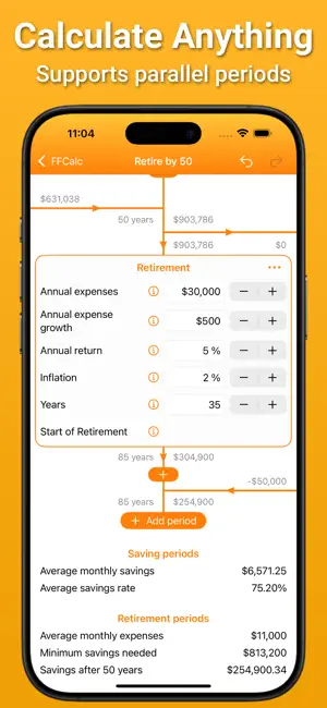 FFCalc - Retirement Calculator screenshot 4