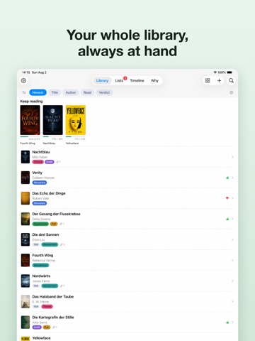 Bookmook: Book Tracker iPad screenshot