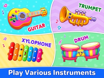 Kids Music: Piano, Xylo, Drums iPad screenshot