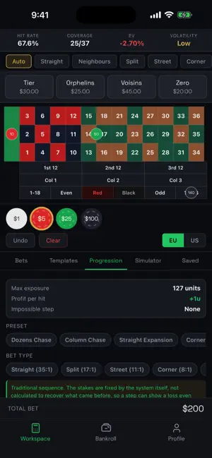 Roulette Strategy Builder screenshot 2