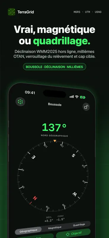 TerraGrid: MGRS軍用GPSナビ screenshot 3 of 10