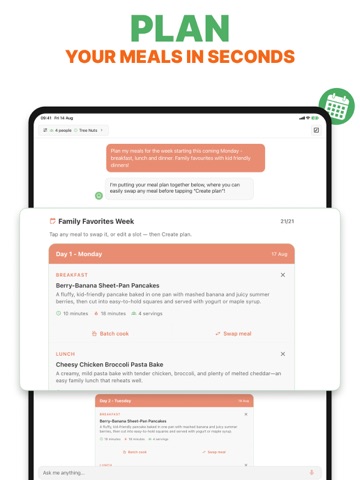 FoodiePrep AI Meal Planner iPad screenshot