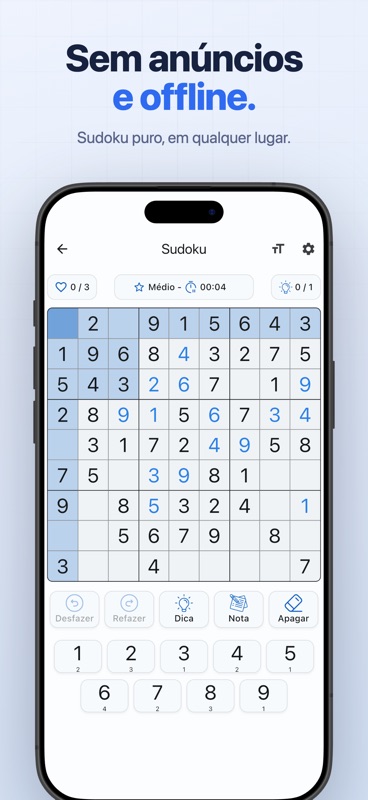 Sudoku - Sem Anúncios Offline screenshot 1