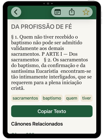 Código de Direito Canônico iPad screenshot