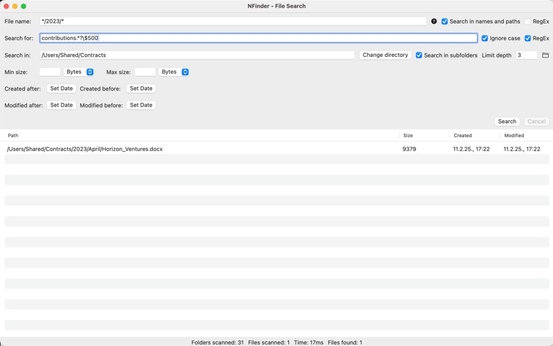 NFinder - File Search screenshot