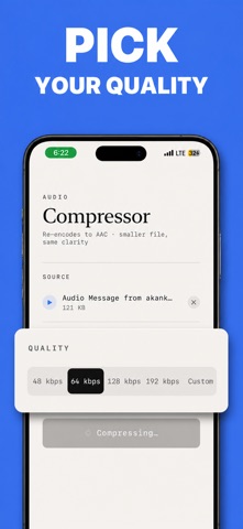 Audio Compressor - Shrink MP3 Screenshot 2 of 3