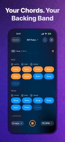 Guitar Wiz - Tuner & Chords iPhone screenshot 3