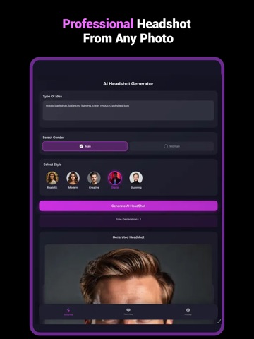 Aragon: Ai Headshot Generator iPad screenshot