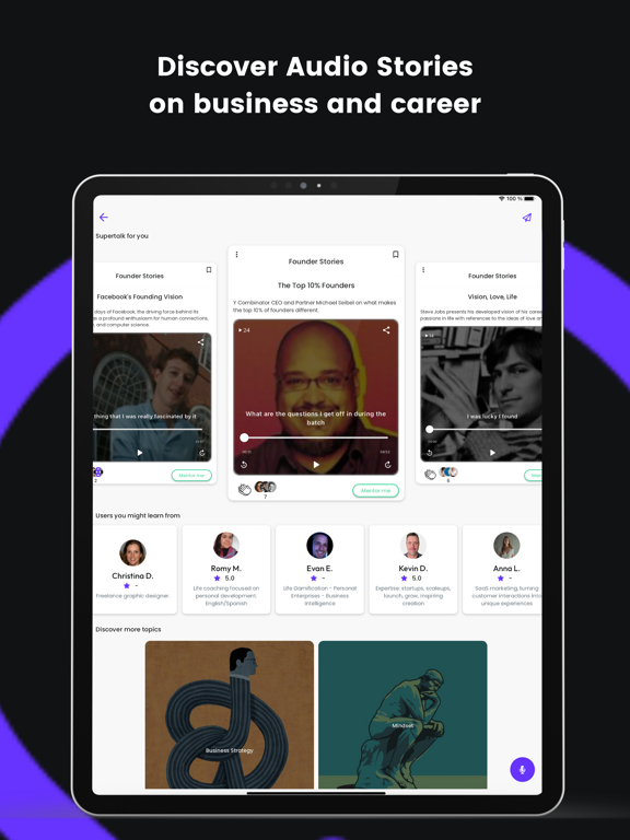 Supertalk - Podcasts & Mentors iPad screenshot 2 - Business app