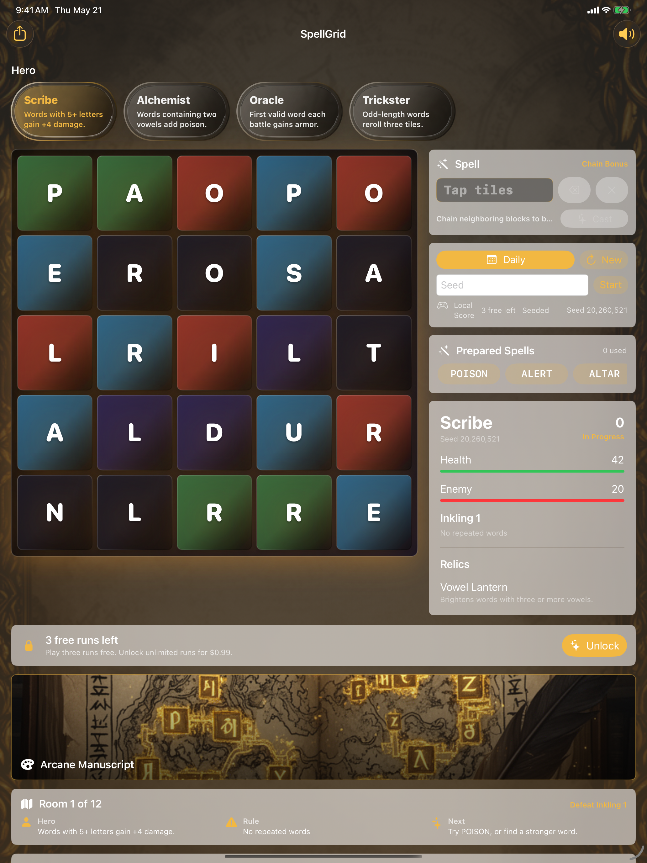 SpellGrid Roguelite screenshot 14