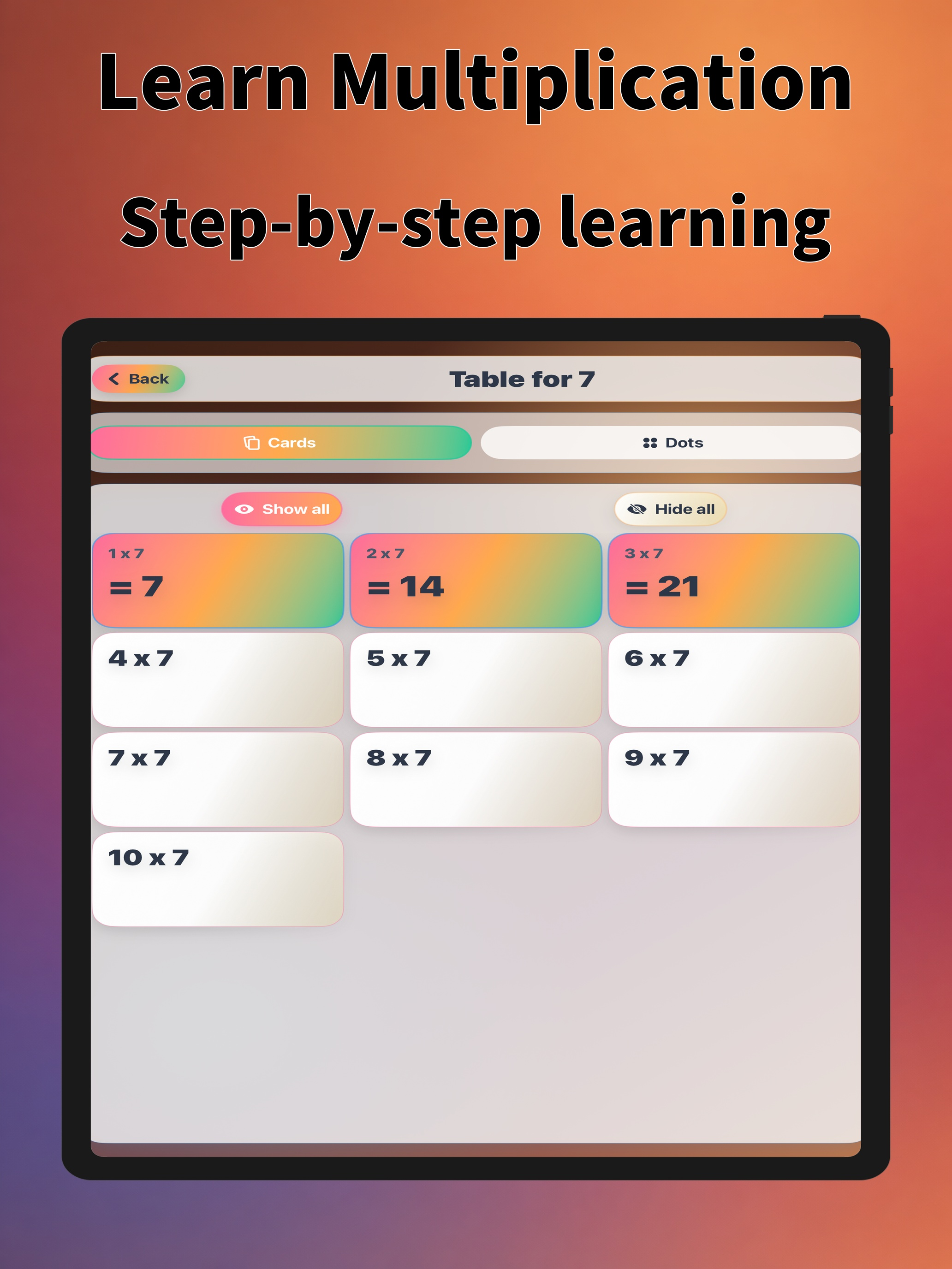 Multiplication Tables Master screenshot 11