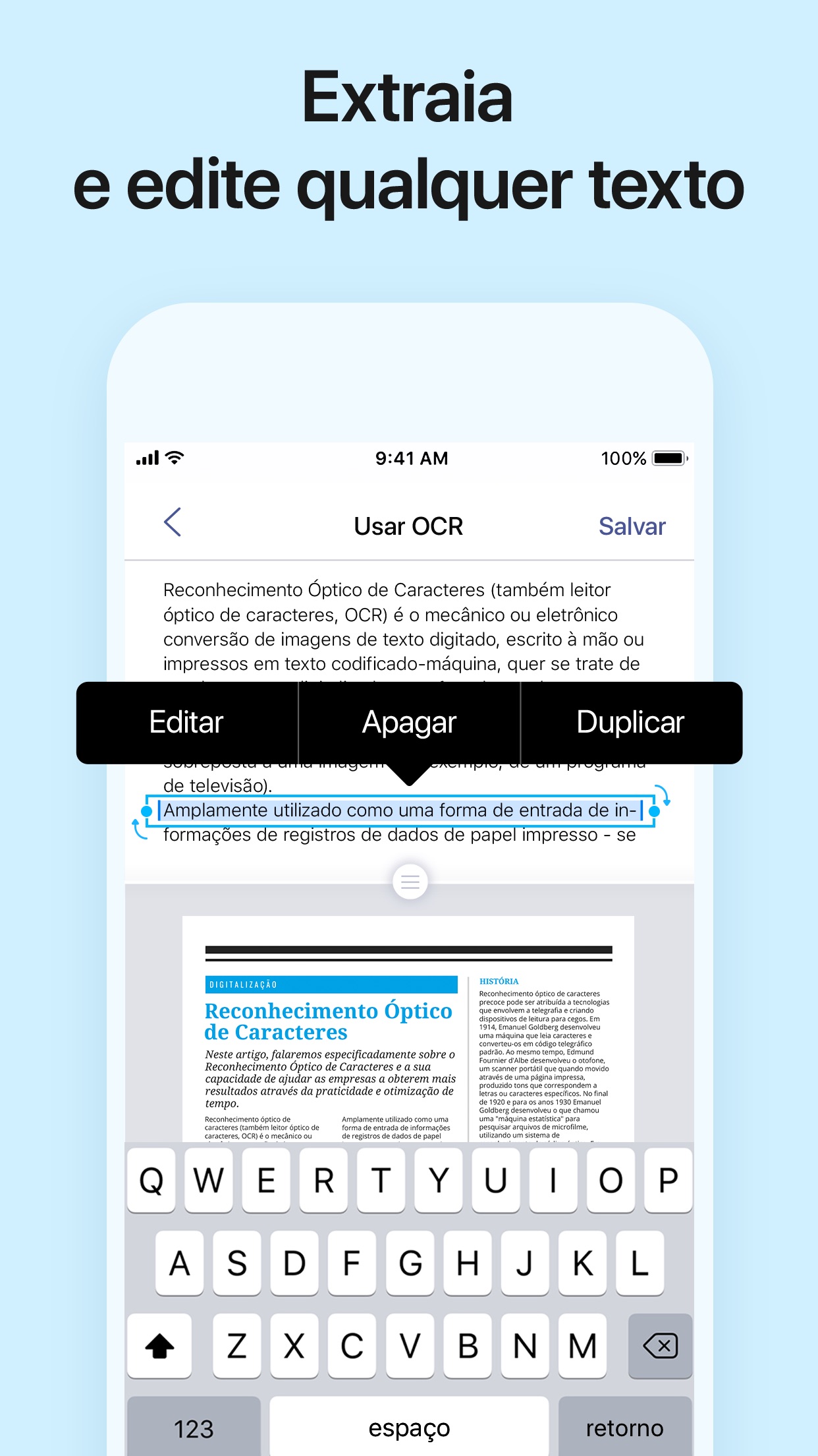 Screenshot do app iScanner - Digitalizador PDF