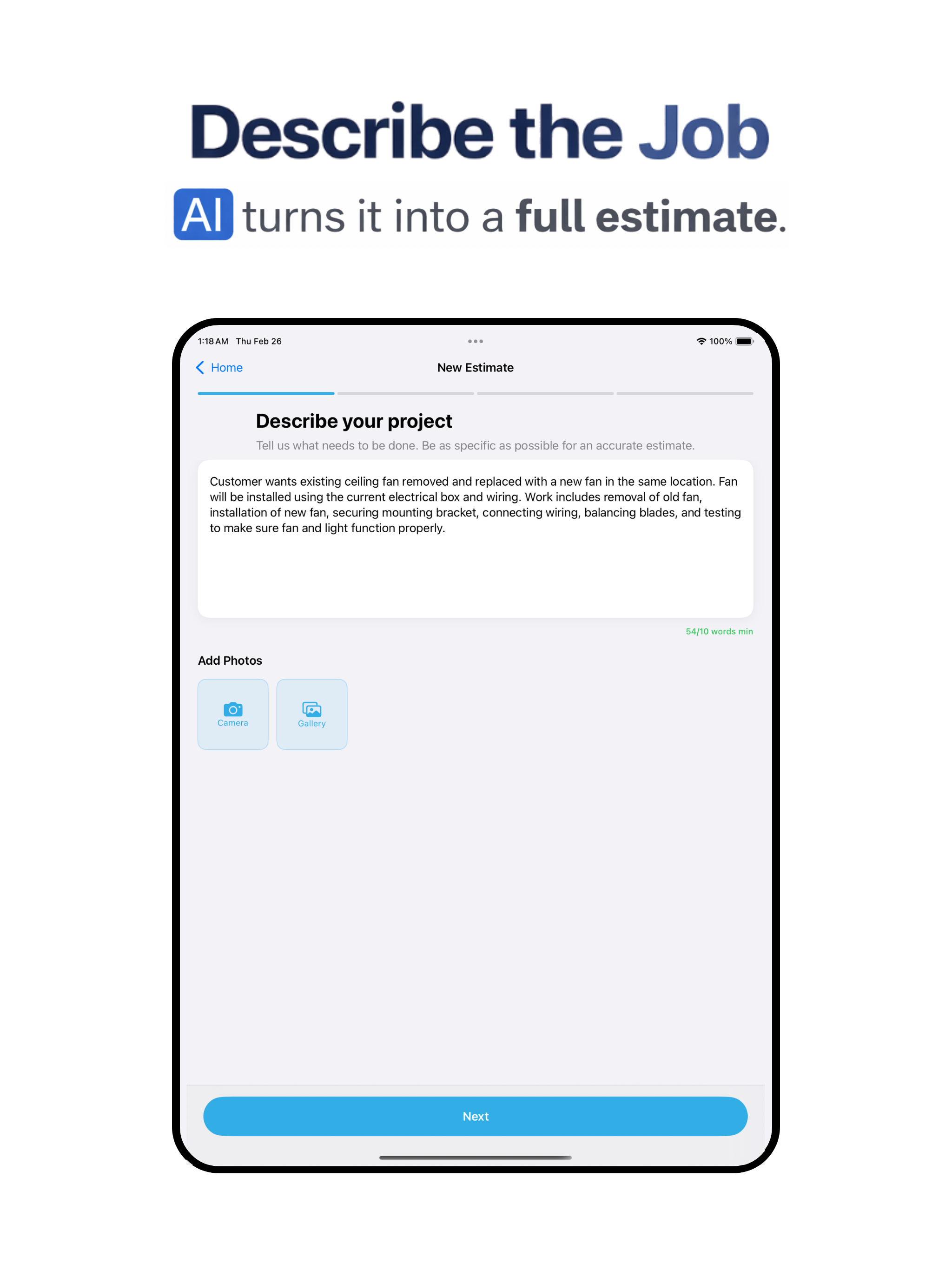 SmartEsti: Cost Estimator