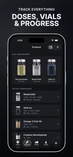 Milligram - Peptide Tracker screenshot 2