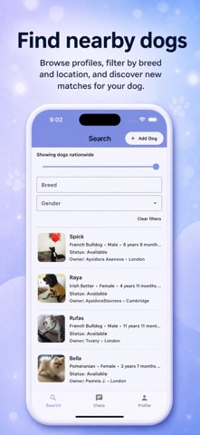 Dogs Dating app iPhone screenshot