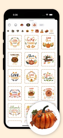 Thanksgiving Animated iSticker screenshot