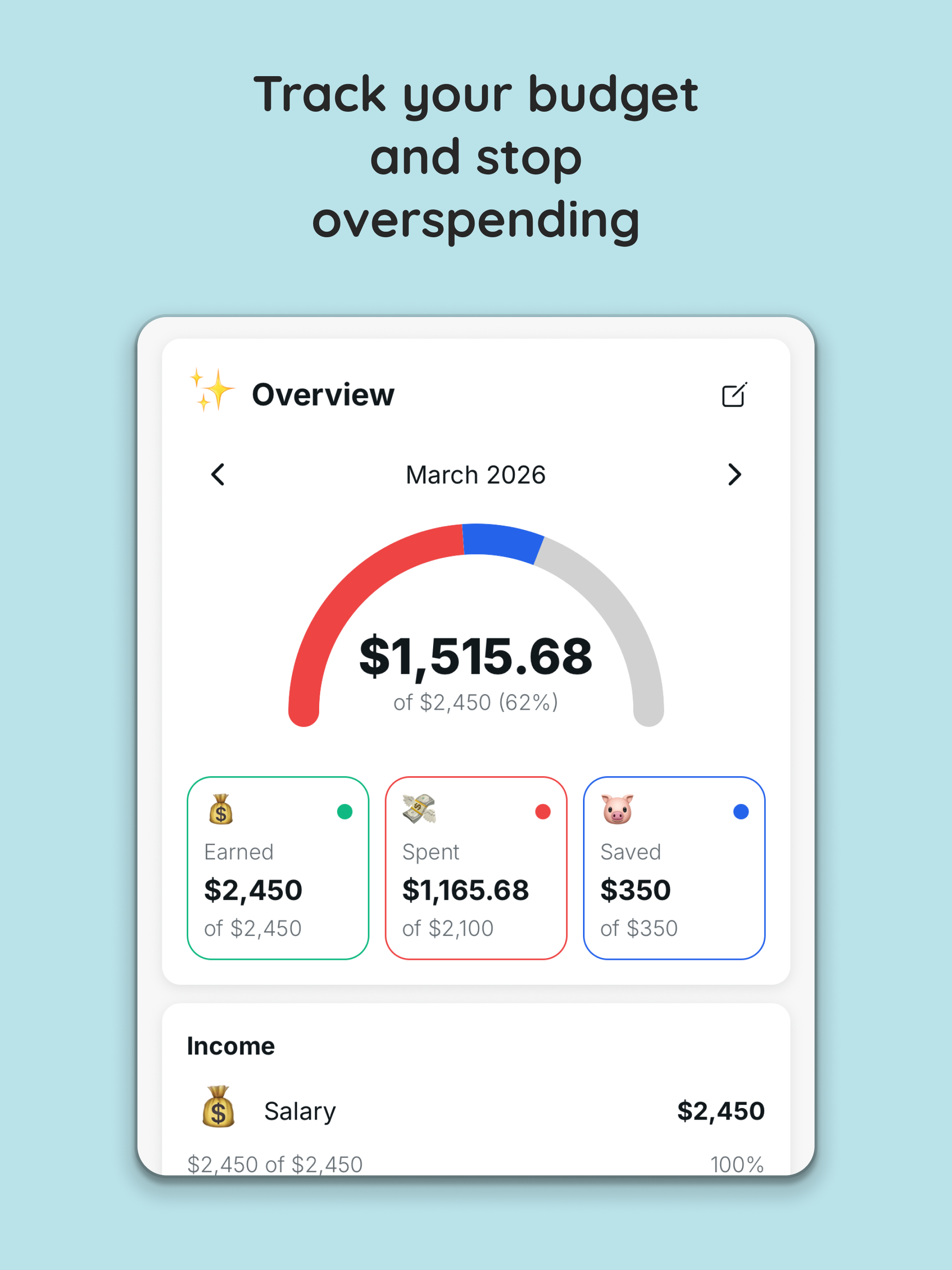 Savelog: AI Budget & Expenses