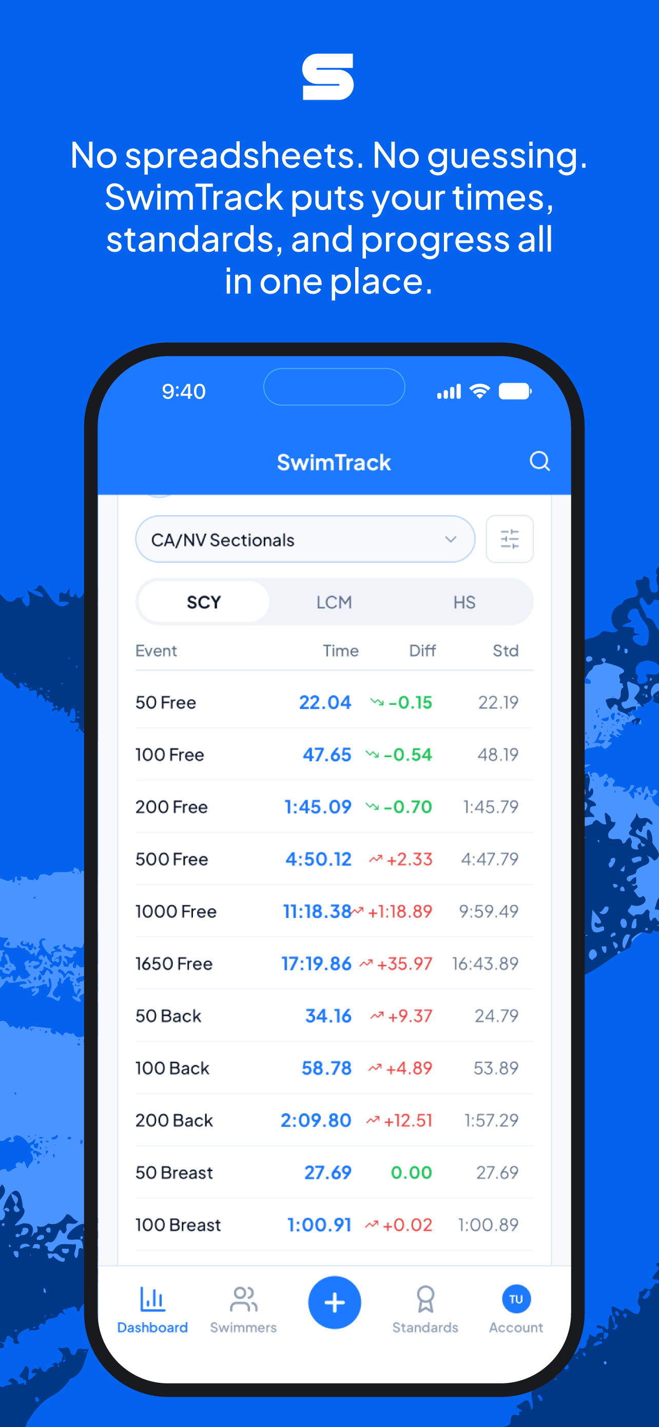 SwimTrackApp screenshot 4