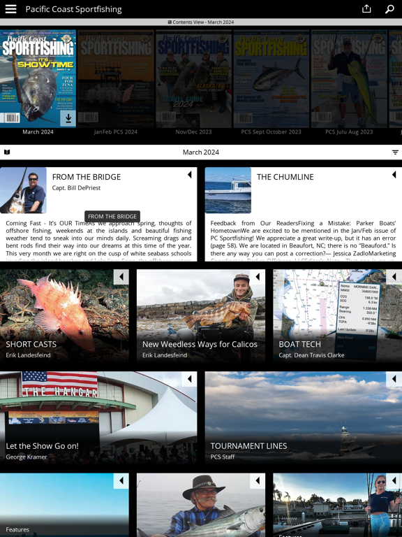 Pacific Coast Sportfishing Mag iPad screenshot 5 - Sports app