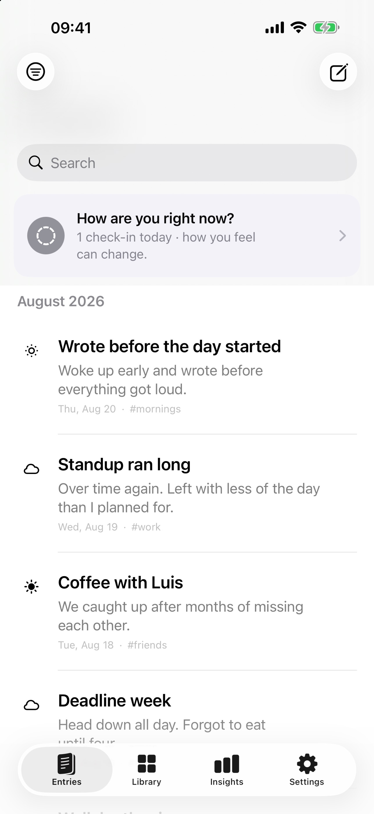 Screenshot 1 of Umbral: Private Journal