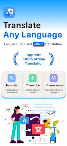 Translate Offline TTS iPhone screenshot