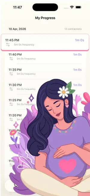 Contraction Tracker Timer! screenshot 3