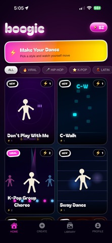 Boogie - AI Dance Video Maker iPhone screenshot