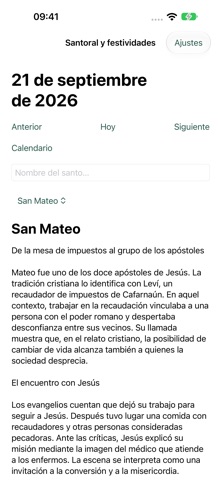 Santoral y festividades screenshot 1