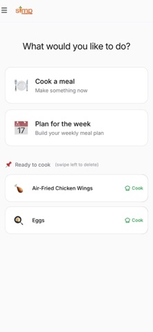 Simp - The Simple Meal Planner Screenshot 1 of 7