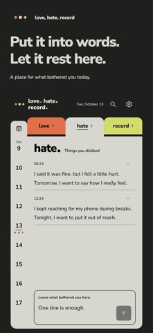 Love, Hate, Record screenshot 2