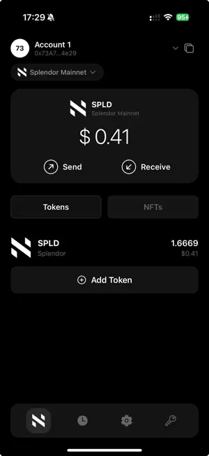 Splendor Wallet screenshot 2