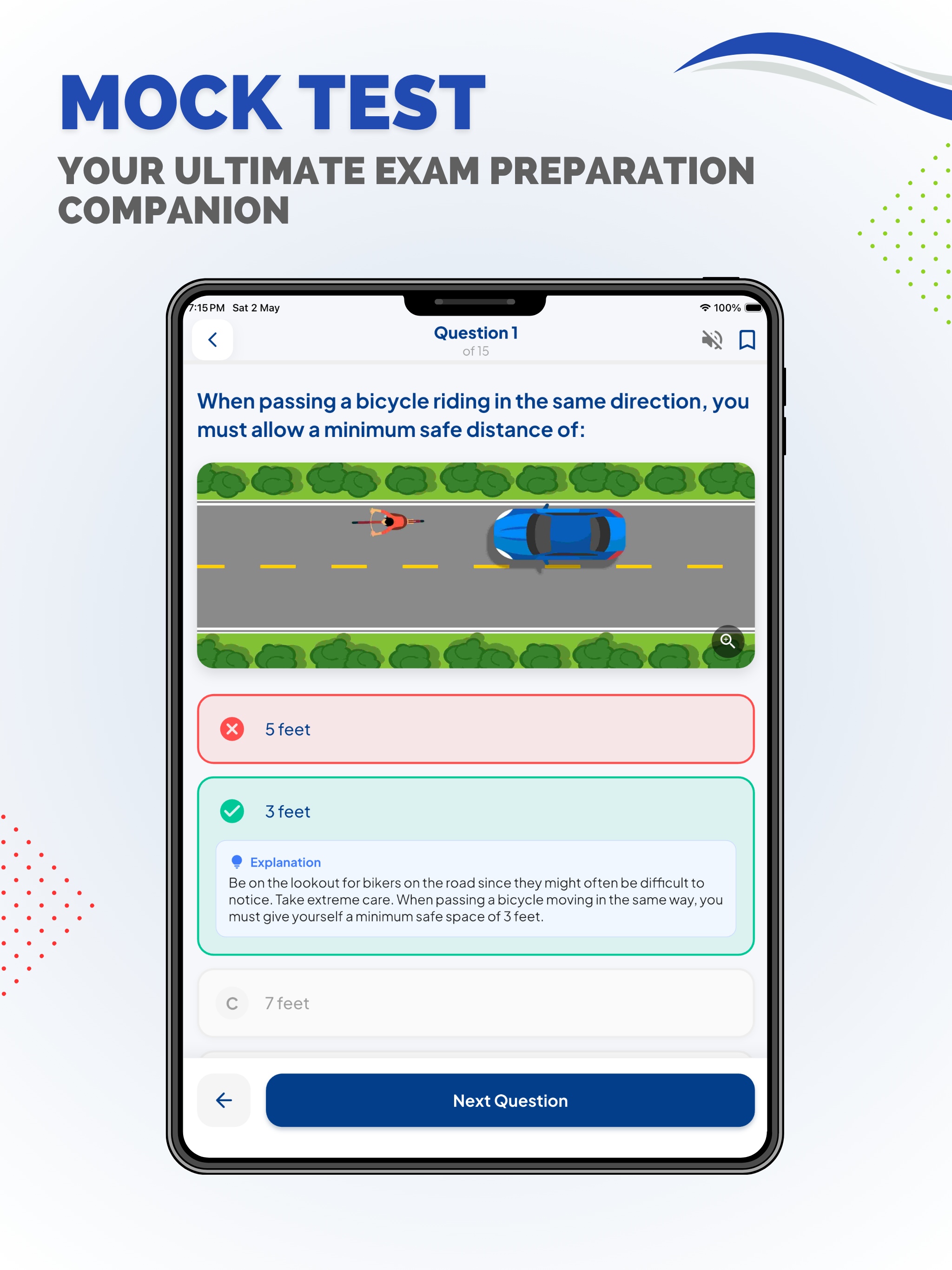 US DMV Permit Practice Exam screenshot 12