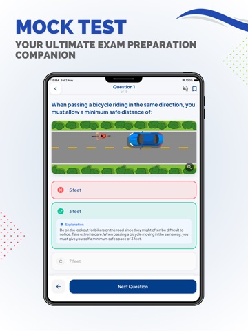 US DMV Permit Practice Exam iPad screenshot