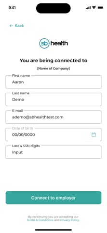 sb health screenshot