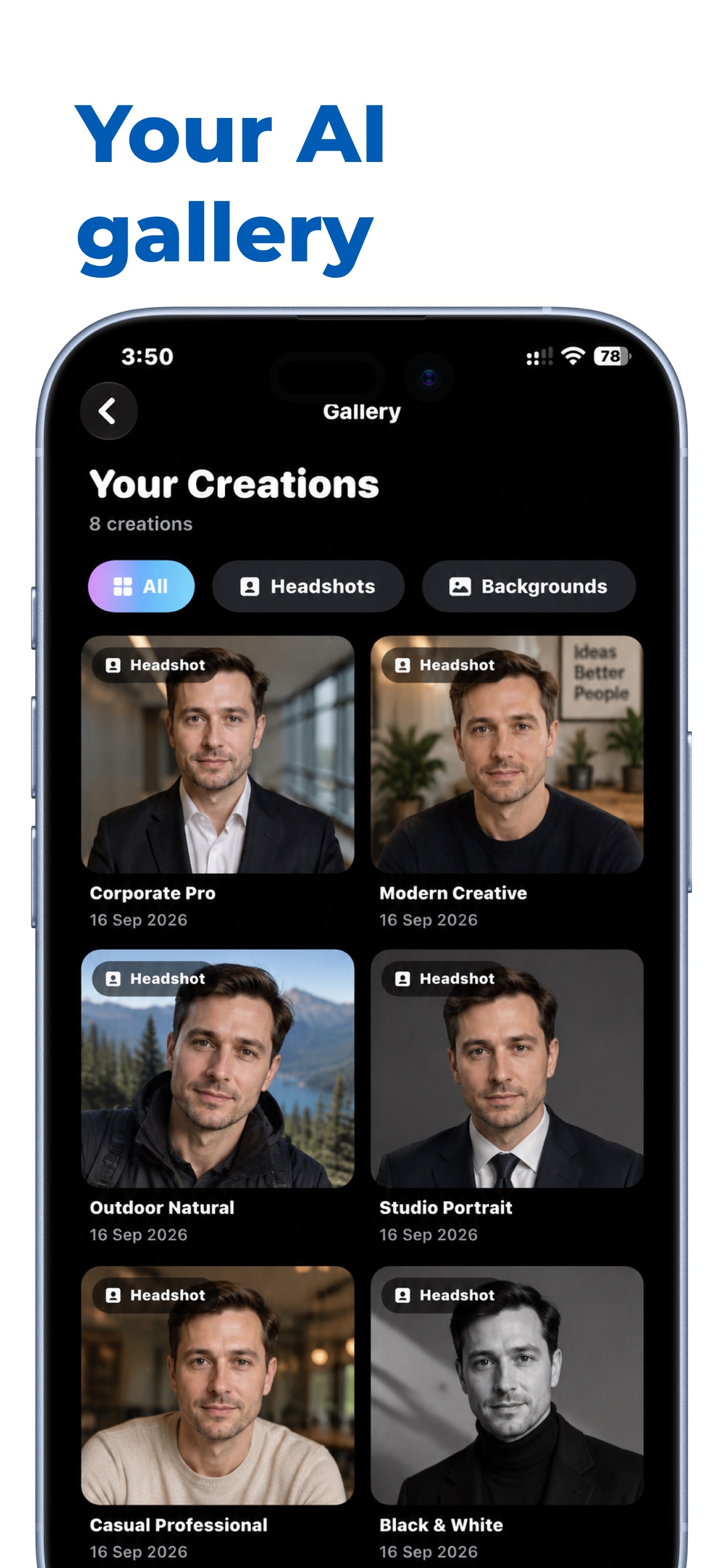 Screenshot 4 of Profile Business Headshot ▲ Aı