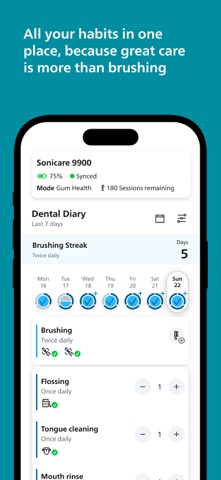 Philips Sonicare iPhone screenshot