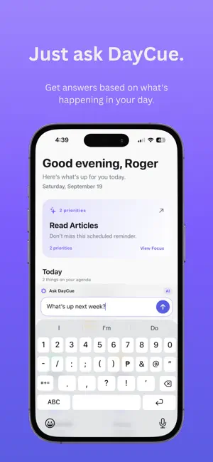 DayCue:Your daily agenda agent screenshot 3