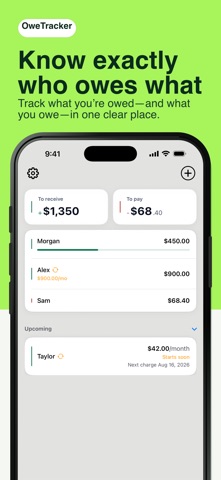 IOU - OweTracker screenshot