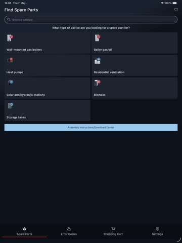 WOLF Service App iPad screenshot