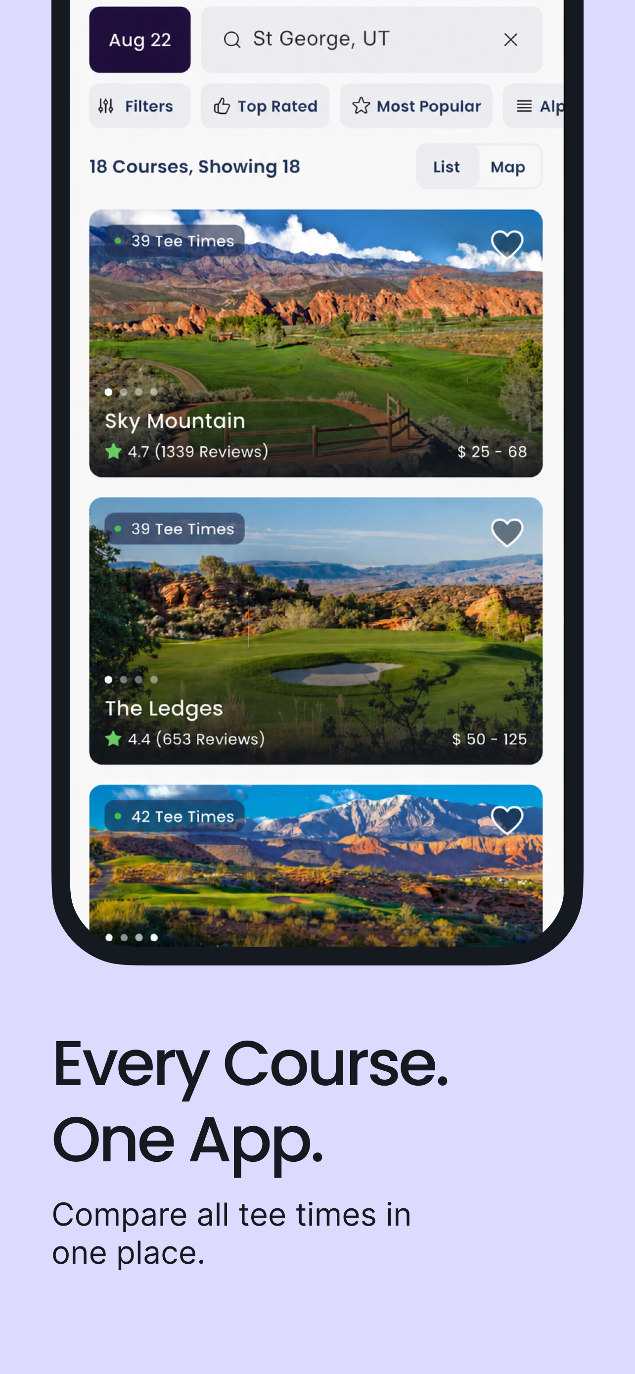 Fairway Finder: Find Tee Times screenshot 2