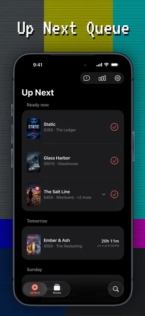 Up Next - Guia de Séries de TV iPhone screenshot 1