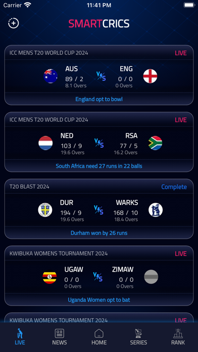 Smartcrics: Live Cricket Score Screenshot