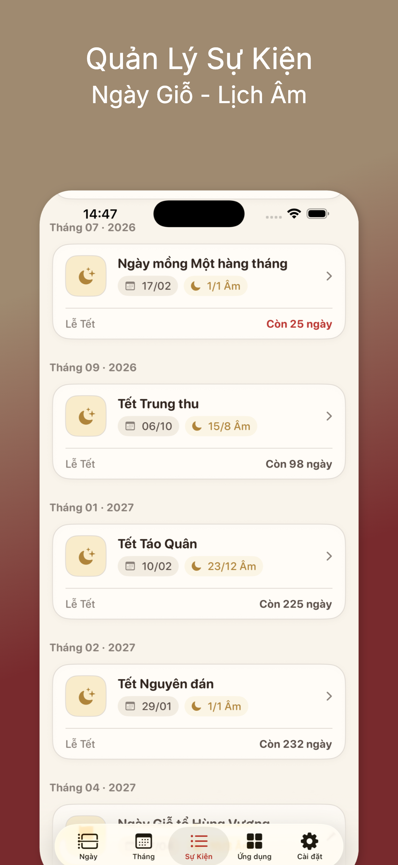 Lịch Bách Việt - Lịch Âm 2026 screenshot 4