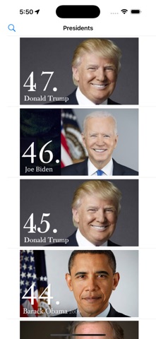 Places of our Presidents iPhone screenshot