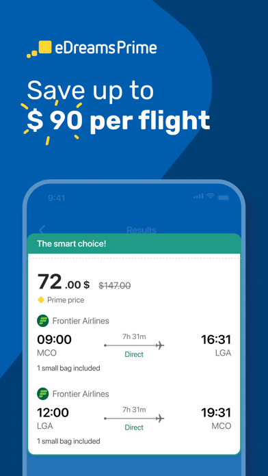 eDreams: Flights, hotels, cars Screenshot