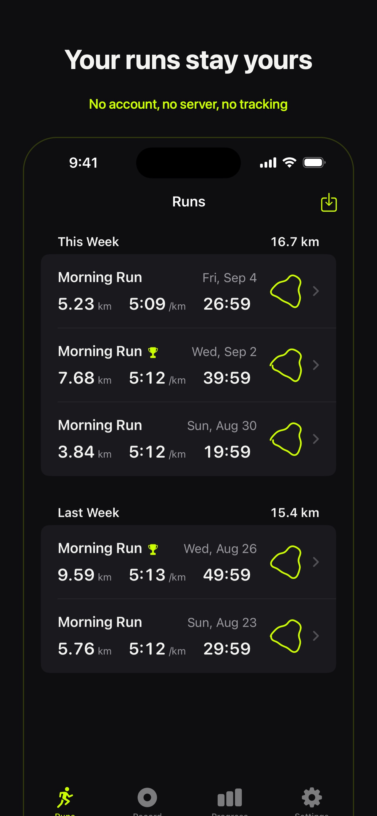 Screenshot 1 of Arena: Run Tracker